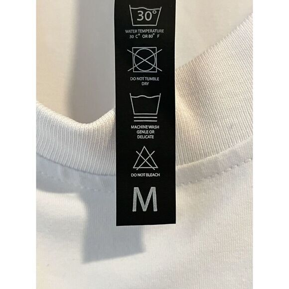 Modiv Shirt Short Sleeve Performance Tee Mens Medium White Block Logo Activewear - Picture 8 of 11
